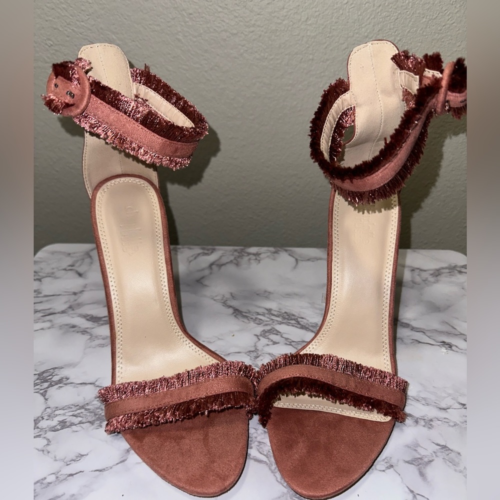 Never worn suede heel